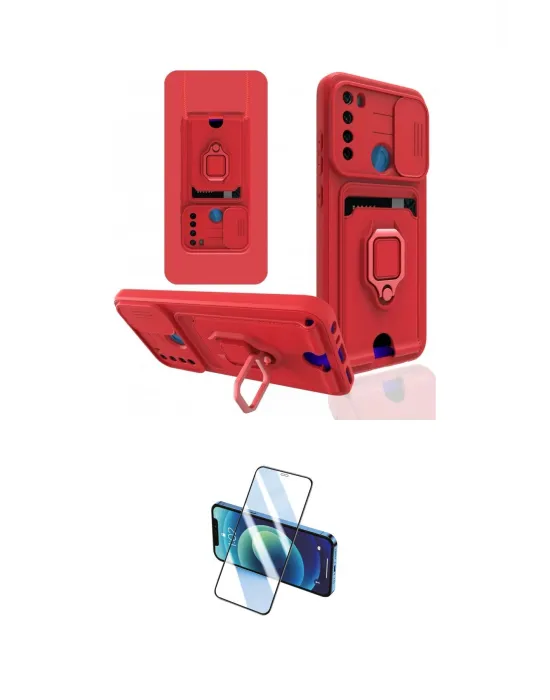 ieg™ Redmi Note 8 Kılıf Vadi Form Prime - Siyah 3D Antistatik Cam Ekran Koruyucu