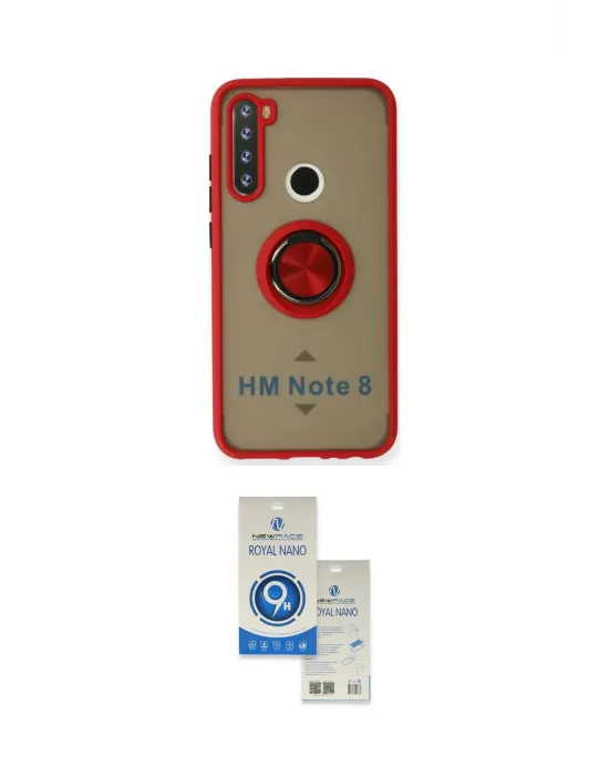 ieg™ Redmi Note 8 Kılıf Yörünge Çizgi - Şeffaf Royal Nano Ekran Koruyucu