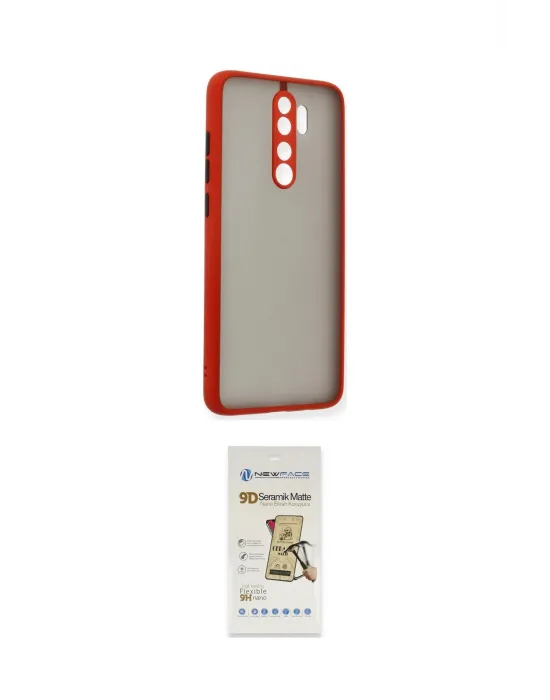 ieg™ Redmi Note 8 Pro Kılıf Ahenk Çizgi Serisi - Siyah Mat Seramik Nano Ekran Koruyucu