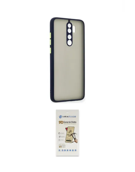 ieg™ Redmi Note 8 Pro Kılıf Ahenk Çizgi Serisi - Siyah Mat Seramik Nano Ekran Koruyucu