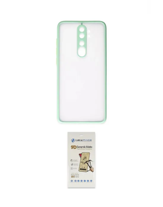 ieg™ Redmi Note 8 Pro Kılıf Ahenk Çizgi Serisi - Siyah Mat Seramik Nano Ekran Koruyucu
