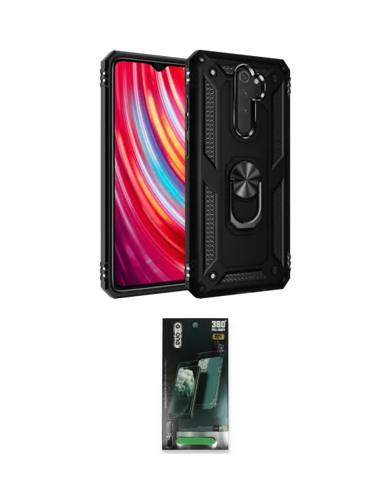 ieg™ Redmi Note 8 Pro Kılıf Ahenk Klasik Koleksiyonu - Şeffaf 360 Full Body Arka Koruyucu