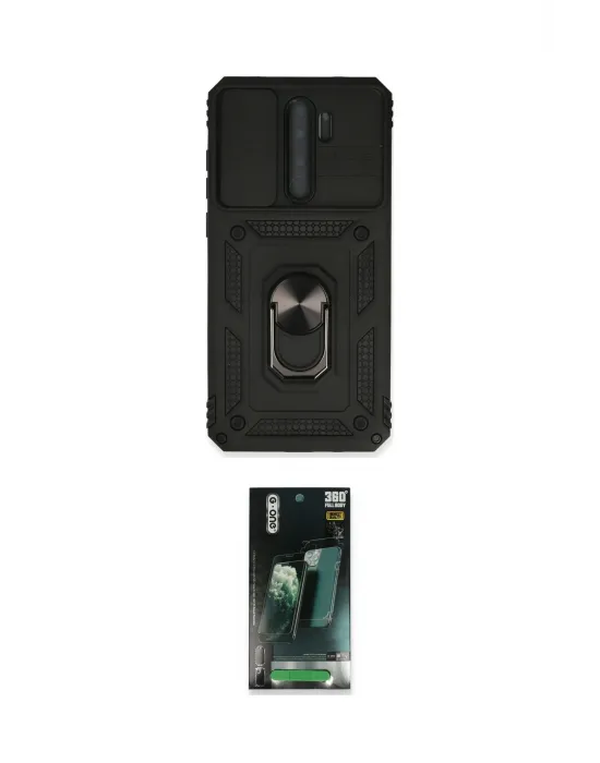 ieg™ Redmi Note 8 Pro Kılıf Ahenk Klasik - Şeffaf 360 Full Body Arka Koruyucu