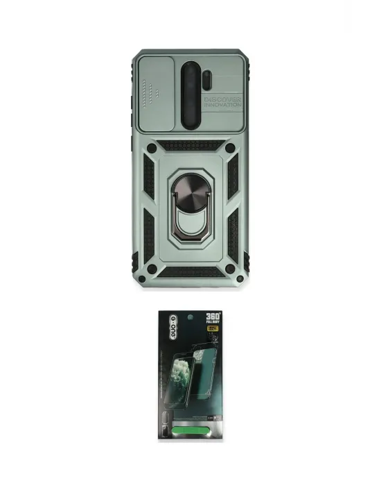 ieg™ Redmi Note 8 Pro Kılıf Ahenk Klasik - Şeffaf 360 Full Body Arka Koruyucu