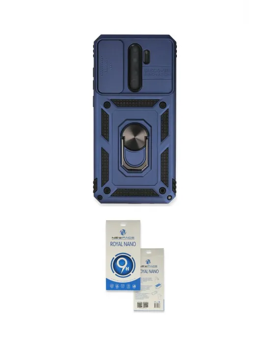 ieg™ Redmi Note 8 Pro Kılıf Ahenk Klasik - Şeffaf Royal Nano Ekran Koruyucu