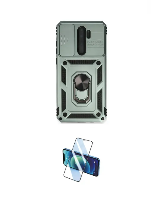 ieg™ Redmi Note 8 Pro Kılıf Ahenk Klasik - Siyah 3D Antistatik Cam Ekran Koruyucu