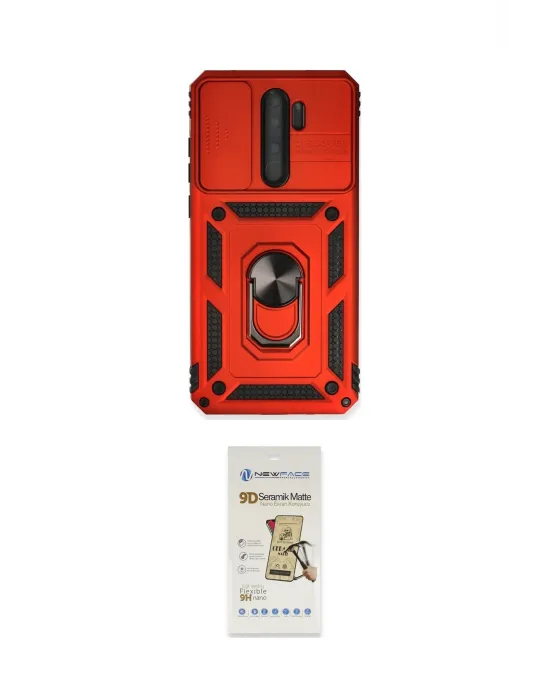 ieg™ Redmi Note 8 Pro Kılıf Ahenk Klasik - Siyah Mat Seramik Nano Ekran Koruyucu
