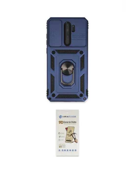 ieg™ Redmi Note 8 Pro Kılıf Ahenk Klasik - Siyah Mat Seramik Nano Ekran Koruyucu