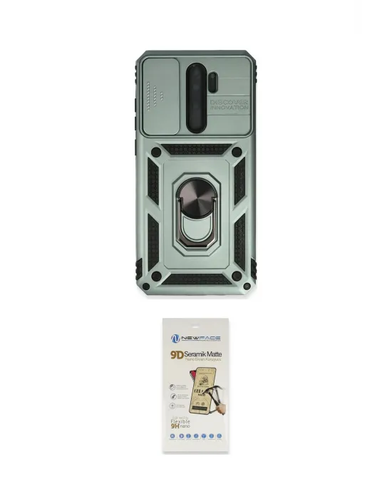 ieg™ Redmi Note 8 Pro Kılıf Ahenk Klasik - Siyah Mat Seramik Nano Ekran Koruyucu