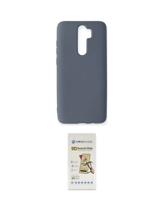 ieg™ Redmi Note 8 Pro Kılıf Ahenk Serisi - Siyah Mat Seramik Nano Ekran Koruyucu
