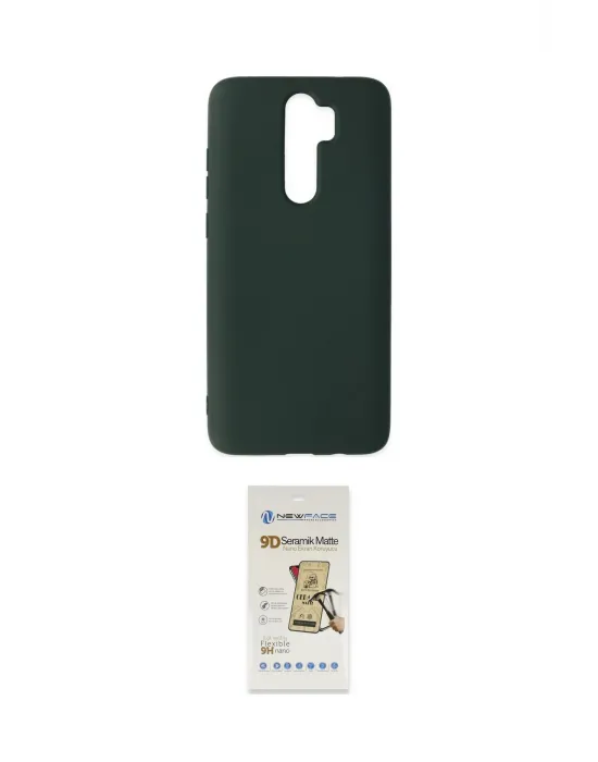 ieg™ Redmi Note 8 Pro Kılıf Ahenk Serisi - Siyah Mat Seramik Nano Ekran Koruyucu