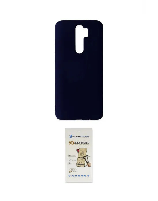 ieg™ Redmi Note 8 Pro Kılıf Ahenk Serisi - Siyah Mat Seramik Nano Ekran Koruyucu