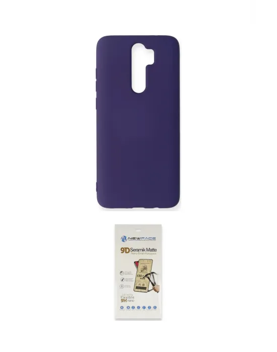 ieg™ Redmi Note 8 Pro Kılıf Ahenk Serisi - Siyah Mat Seramik Nano Ekran Koruyucu
