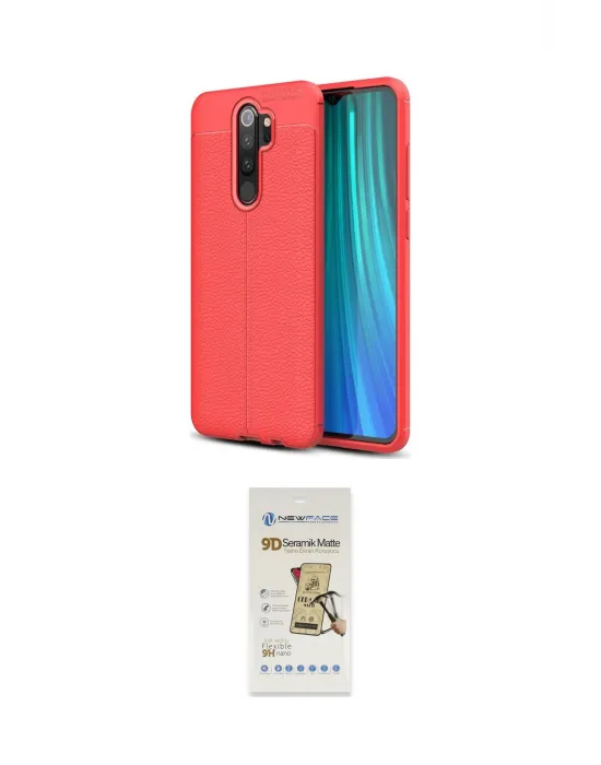 ieg™ Redmi Note 8 Pro Kılıf Doruk Klasik Özel Seri - Siyah Mat Seramik Nano Ekran Koruyucu