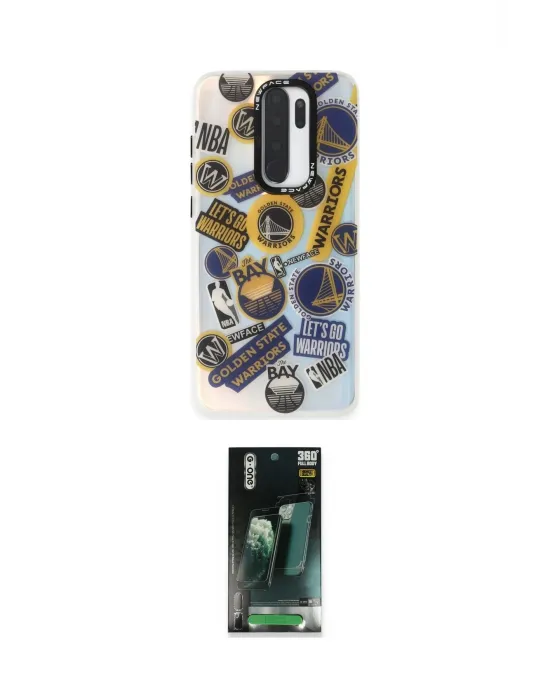 ieg™ Redmi Note 8 Pro Kılıf Siluet Çizgi Koleksiyonu - Şeffaf 360 Full Body Arka Koruyucu