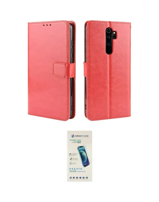 ieg™ Redmi Note 8 Pro Kılıf Siluet Işık Serisi - Şeffaf Pasifik Cam Ekran Koruyucu