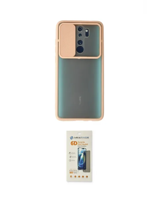 ieg™ Redmi Note 8 Pro Kılıf Vadi Çizgi - Siyah 6D Mat Seramik Hayalet Nano Ekran Koruyucu