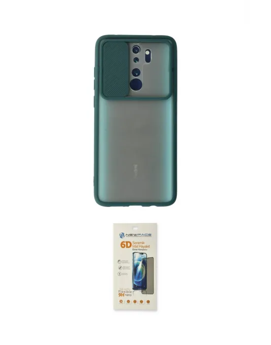 ieg™ Redmi Note 8 Pro Kılıf Vadi Çizgi - Siyah 6D Mat Seramik Hayalet Nano Ekran Koruyucu