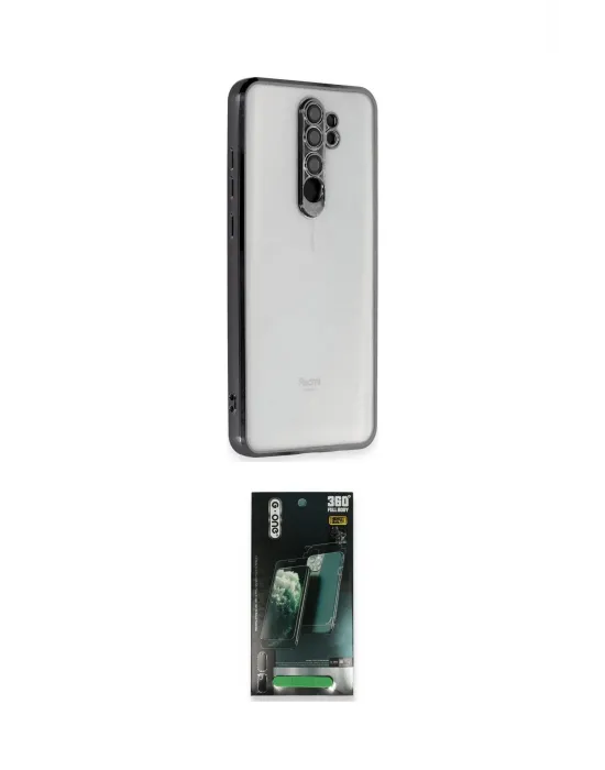 ieg™ Redmi Note 8 Pro Kılıf Vadi Minimal - Şeffaf 360 Full Body Arka Koruyucu