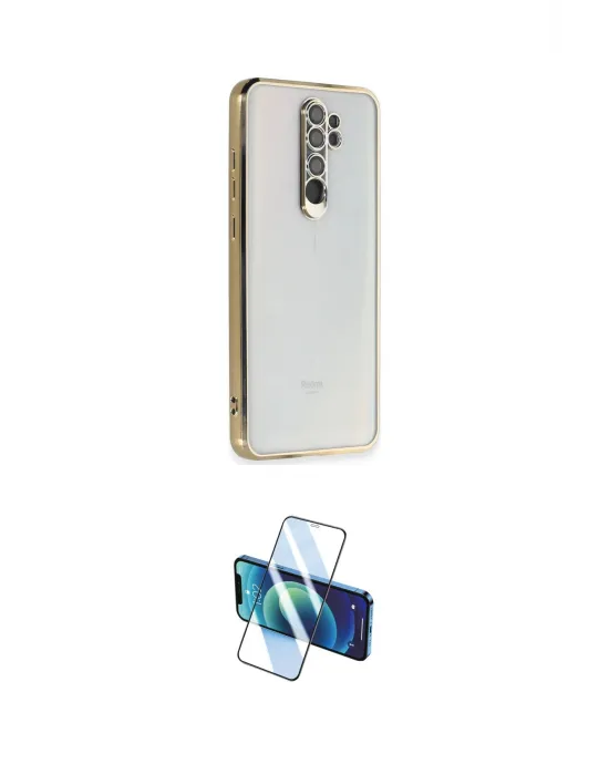 ieg™ Redmi Note 8 Pro Kılıf Vadi Minimal - Siyah 3D Antistatik Cam Ekran Koruyucu