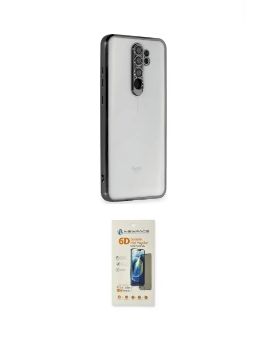 ieg™ Redmi Note 8 Pro Kılıf Vadi Minimal - Siyah 6D Mat Seramik Hayalet Nano Ekran Koruyucu