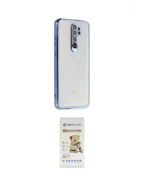 ieg™ Redmi Note 8 Pro Kılıf Vadi Minimal - Siyah Mat Seramik Nano Ekran Koruyucu