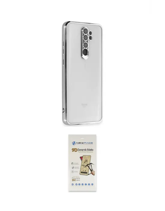 ieg™ Redmi Note 8 Pro Kılıf Vadi Minimal - Siyah Mat Seramik Nano Ekran Koruyucu