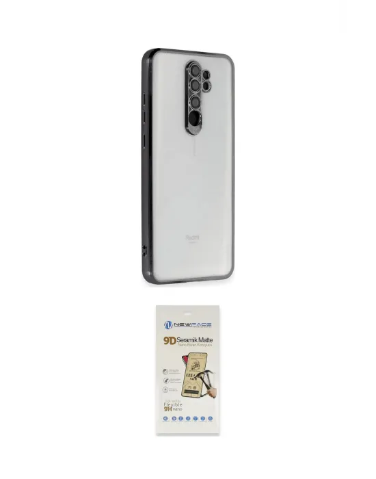 ieg™ Redmi Note 8 Pro Kılıf Vadi Minimal - Siyah Mat Seramik Nano Ekran Koruyucu