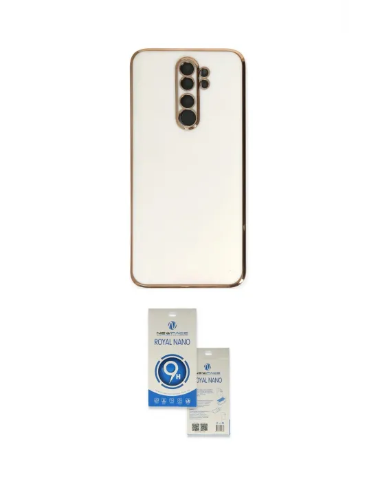 ieg™ Redmi Note 8 Pro Kılıf Yankı Serisi - Şeffaf Royal Nano Ekran Koruyucu