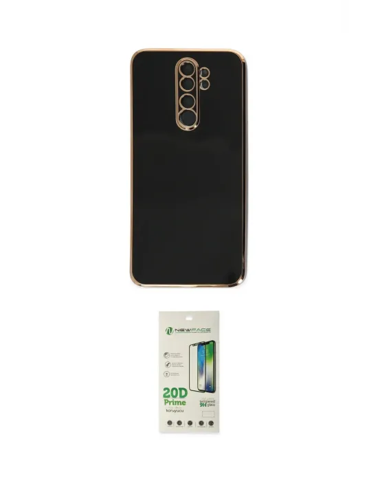 ieg™ Redmi Note 8 Pro Kılıf Yankı Serisi - Siyah 20D Premium Cam Ekran Koruyucu