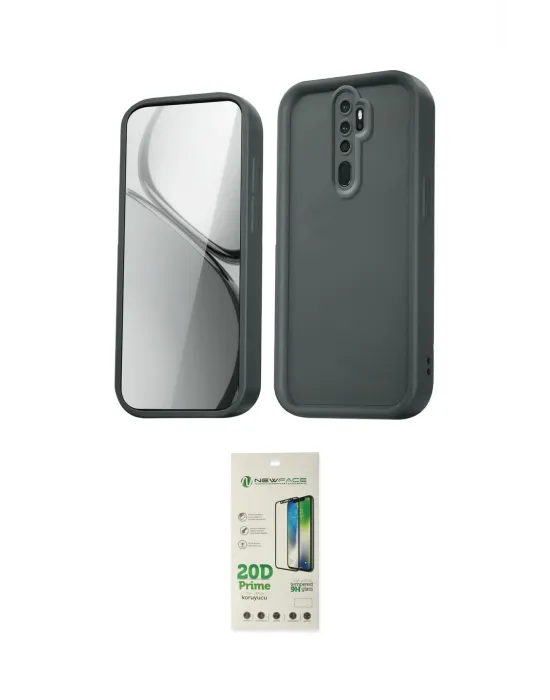 ieg™ Redmi Note 8 Pro Kılıf Yankı Yansıma Özel Seri - Siyah 20D Premium Cam Ekran Koruyucu