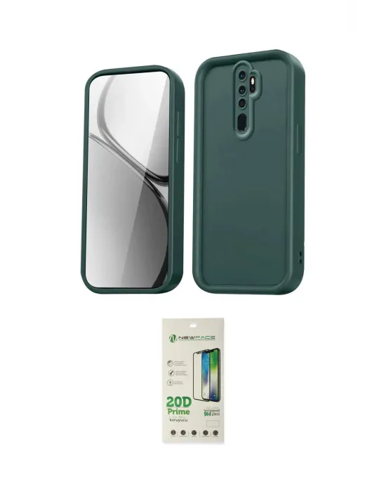ieg™ Redmi Note 8 Pro Kılıf Yankı Yansıma Özel Seri - Siyah 20D Premium Cam Ekran Koruyucu