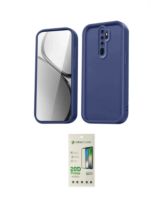 ieg™ Redmi Note 8 Pro Kılıf Yankı Yansıma Özel Seri - Siyah 20D Premium Cam Ekran Koruyucu
