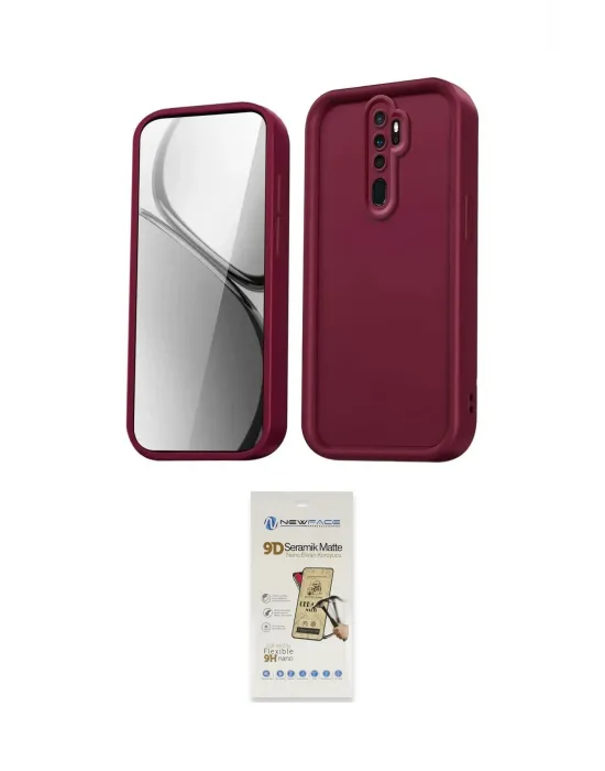 ieg™ Redmi Note 8 Pro Kılıf Yankı Yansıma Özel Seri - Siyah Mat Seramik Nano Ekran Koruyucu