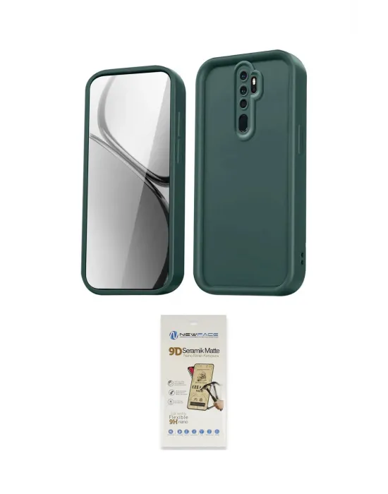 ieg™ Redmi Note 8 Pro Kılıf Yankı Yansıma Özel Seri - Siyah Mat Seramik Nano Ekran Koruyucu