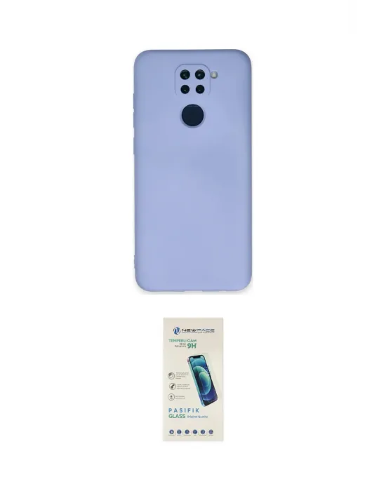 ieg™ Redmi Note 9 Kılıf Ahenk Serisi - Şeffaf Pasifik Cam Ekran Koruyucu