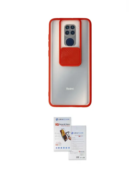 ieg™ Redmi Note 9 Kılıf Vadi Çizgi - Siyah Seramik Nano Ekran Koruyucu