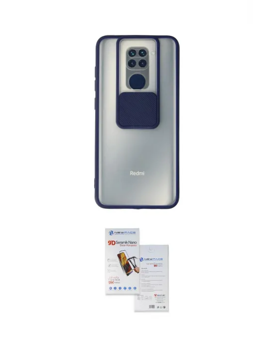 ieg™ Redmi Note 9 Kılıf Vadi Çizgi - Siyah Seramik Nano Ekran Koruyucu