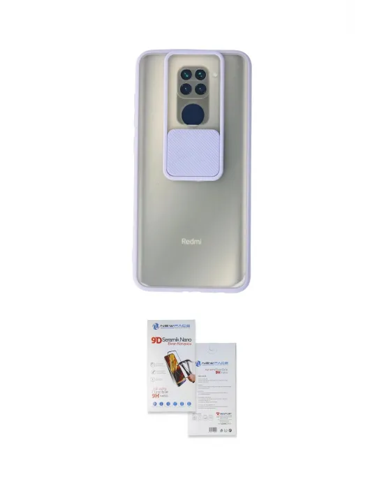 ieg™ Redmi Note 9 Kılıf Vadi Çizgi - Siyah Seramik Nano Ekran Koruyucu