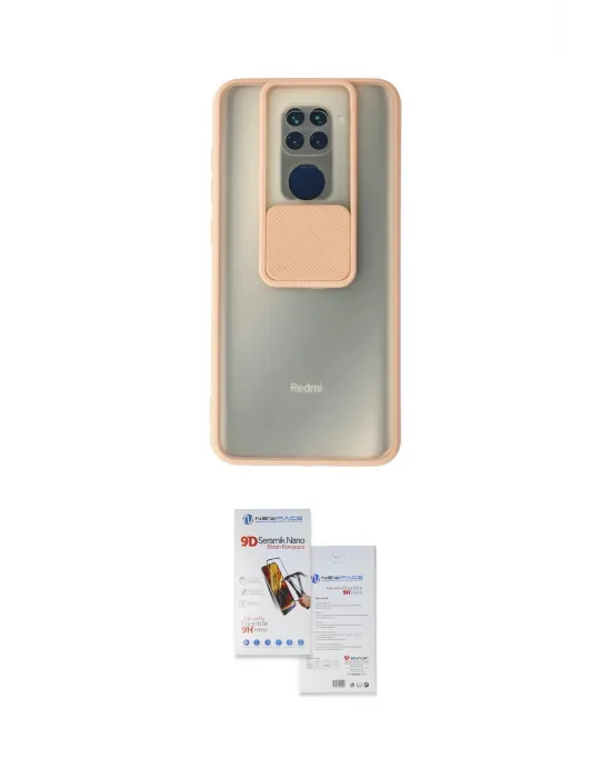 ieg™ Redmi Note 9 Kılıf Vadi Çizgi - Siyah Seramik Nano Ekran Koruyucu
