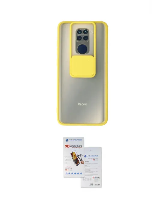 ieg™ Redmi Note 9 Kılıf Vadi Çizgi - Siyah Seramik Nano Ekran Koruyucu