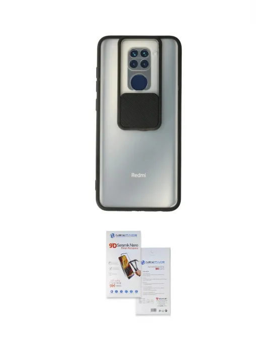 ieg™ Redmi Note 9 Kılıf Vadi Çizgi - Siyah Seramik Nano Ekran Koruyucu