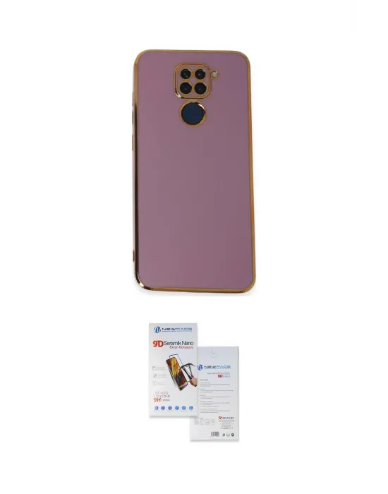 ieg™ Redmi Note 9 Kılıf Yankı Serisi - Siyah Seramik Nano Ekran Koruyucu
