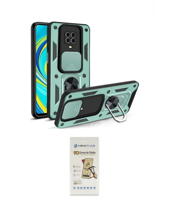 ieg™ Redmi Note 9 Pro Kılıf Ahenk Klasik - Siyah Mat Seramik Nano Ekran Koruyucu