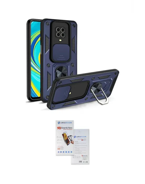 ieg™ Redmi Note 9 Pro Kılıf Ahenk Klasik - Siyah Seramik Nano Ekran Koruyucu