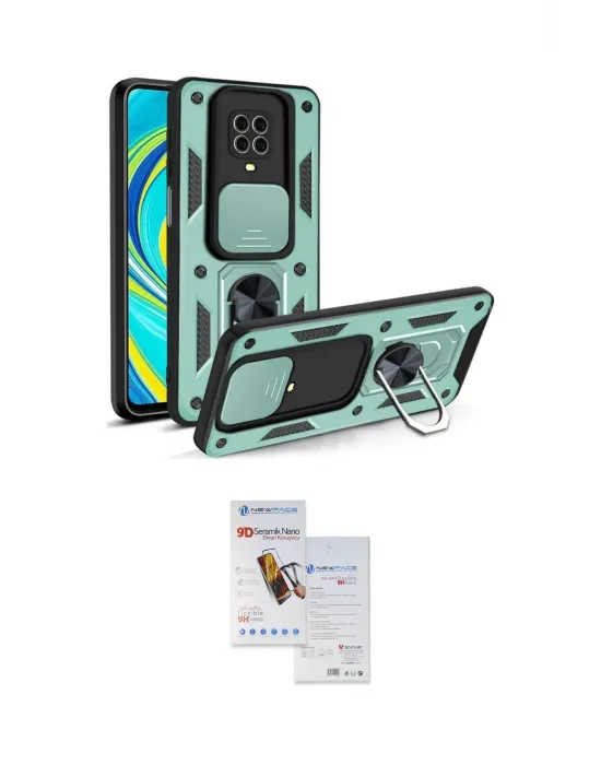 ieg™ Redmi Note 9 Pro Kılıf Ahenk Klasik - Siyah Seramik Nano Ekran Koruyucu