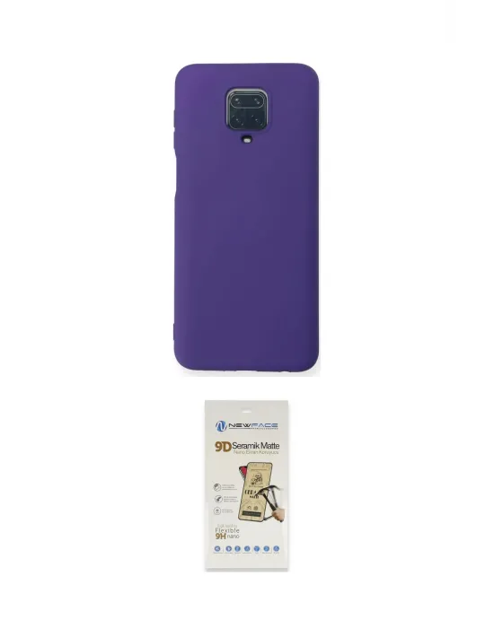 ieg™ Redmi Note 9 Pro Kılıf Ahenk Serisi - Siyah Mat Seramik Nano Ekran Koruyucu