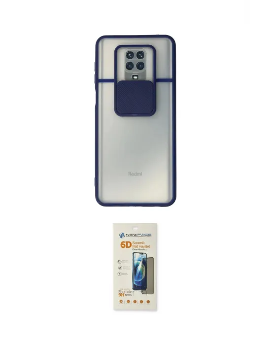 ieg™ Redmi Note 9 Pro Kılıf Vadi Çizgi - Siyah 6D Mat Seramik Hayalet Nano Ekran Koruyucu