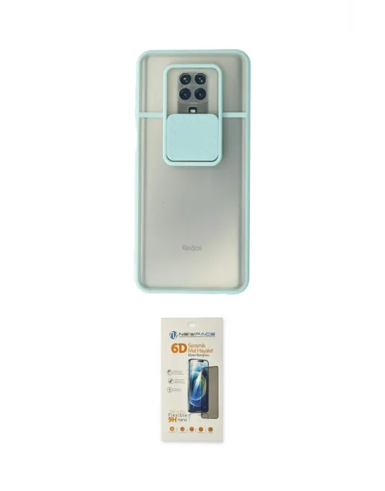 ieg™ Redmi Note 9 Pro Kılıf Vadi Çizgi - Siyah 6D Mat Seramik Hayalet Nano Ekran Koruyucu