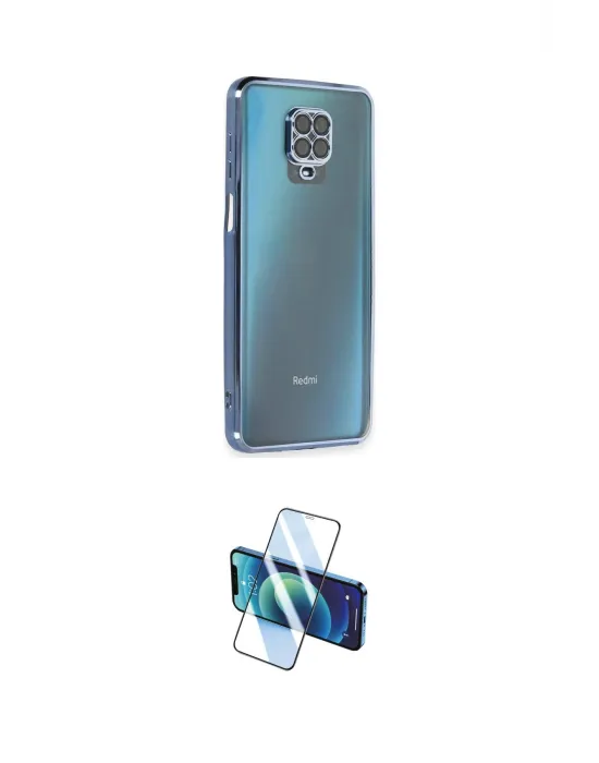 ieg™ Redmi Note 9 Pro Kılıf Vadi Minimal - Siyah 3D Antistatik Cam Ekran Koruyucu